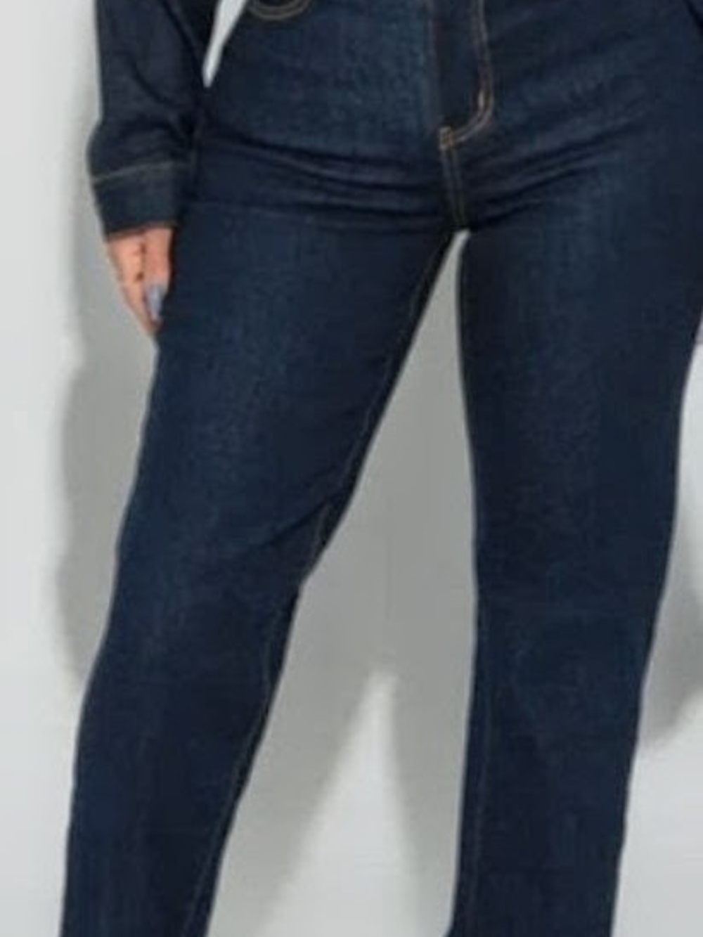 Fashion Nova High-Rise Dark Indigo Jeans - Picture 2 of 7